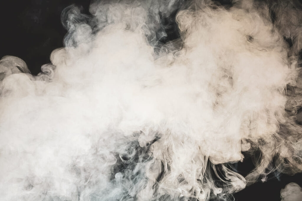 Billowing smoke