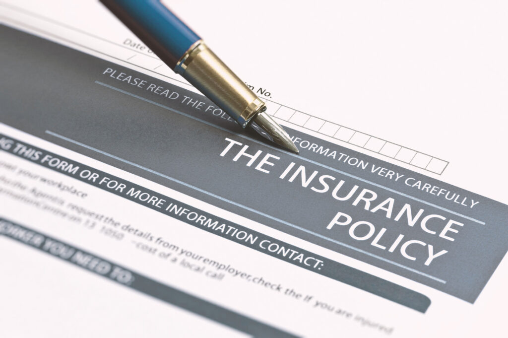 Insurance policy paperwork
