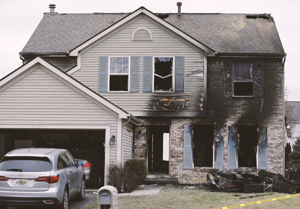 After a fire, windows and doors are often gone