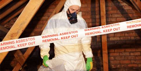 Asbestos removal by a certified technician