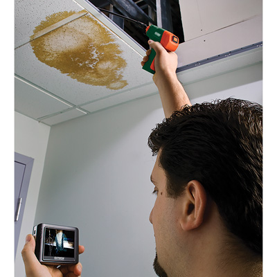 A borescope can help the technician see in hard to reach places