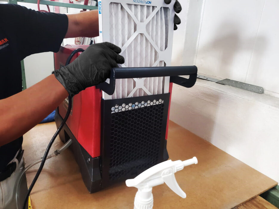 Cleaning a dehumidifier