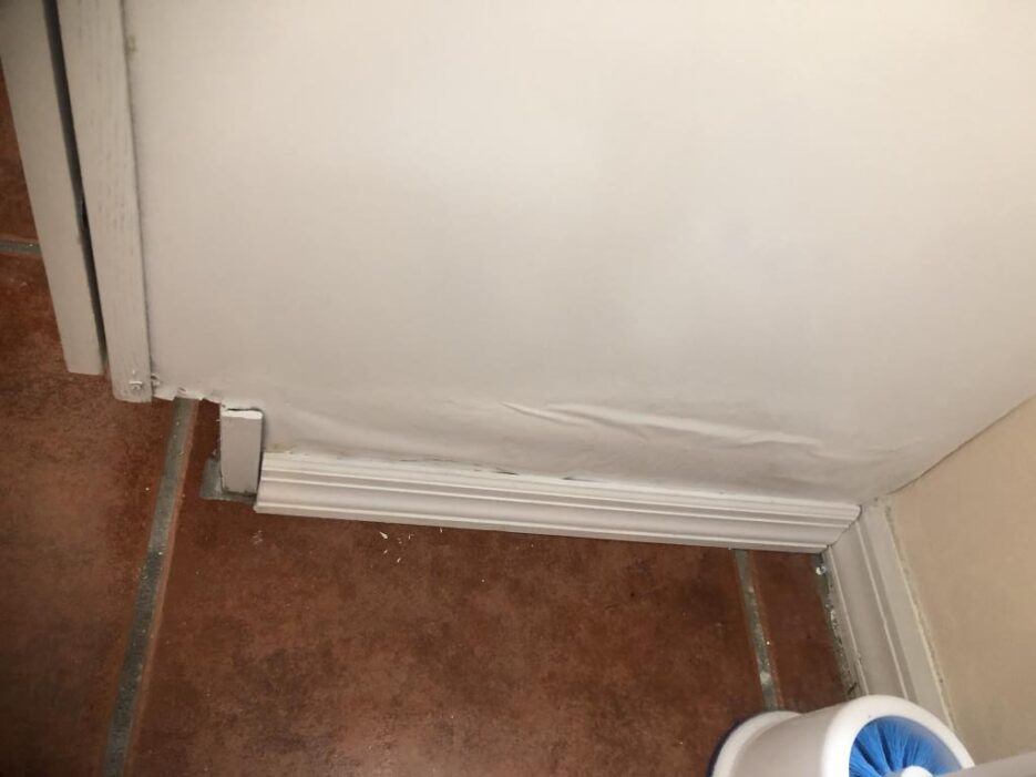 Water damaged drywall needs to be removed